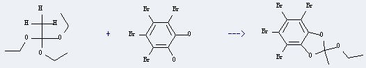 The 1,2-Benzenediol,3,4,5,6-tetrabromo- could react with 1,1,1-triethoxy-ethane to obtain the 4,5,6,7-tetrabromo-2-ethoxy-2-methyl-benzo[1,3]dioxole